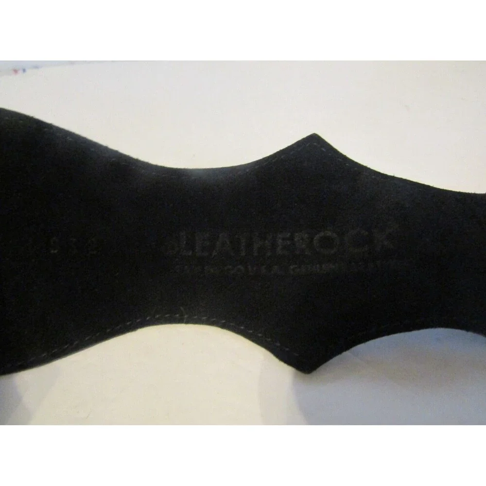 Leather Rock Belt Textured soft Leather Large Buckle Boho Wide EUC Size S 32